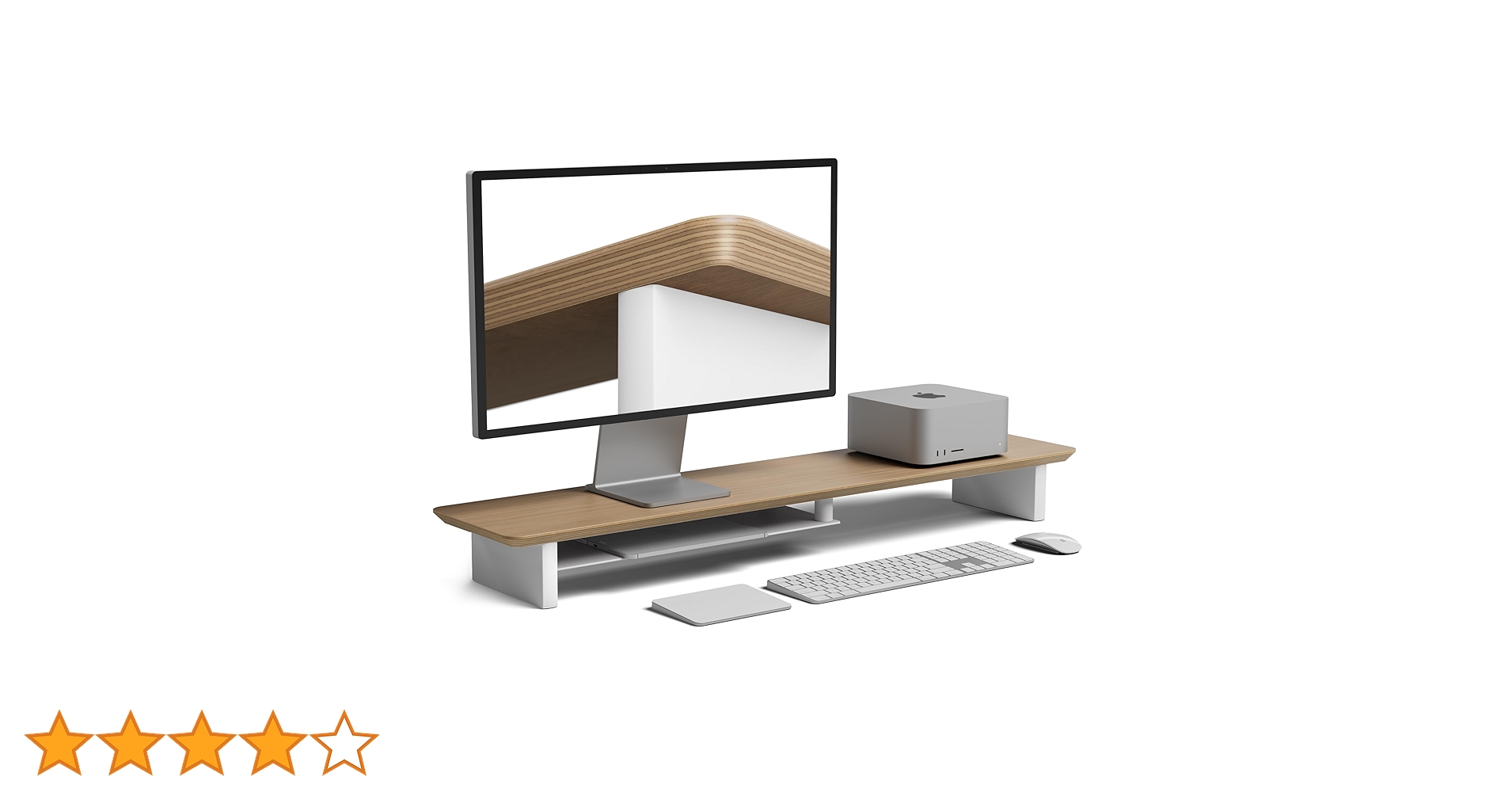 amesoba 木製 デスクシェルフ モニター台 ホワイトオーク + ホワイト amesoba デスクシェルフ (ホワイトオーク) Amazon.co.jp